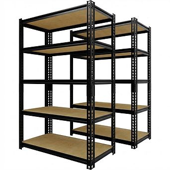 2 Pack 5 tier Heavy Duty Metal Storage Shelving Unit, 2000 lbs Adjustable 29.5" Garage Storage Rack