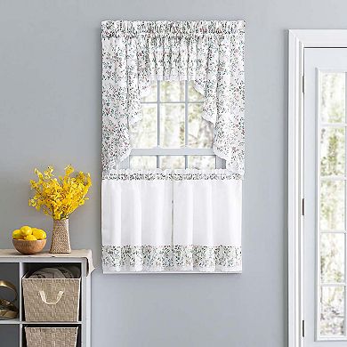 Country Floral Small Scale 1.5" Rod Pocket Edge Swag