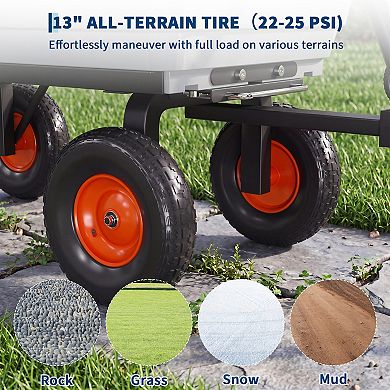 Heavy Duty Garden Dump Cart 1200 lbs Capacity