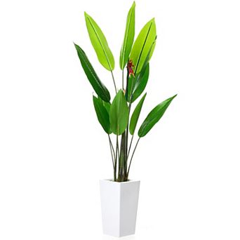 Artificial Bird of Paradise Plant, Tall Faux Banana Leaf Tree for Indoor Home & Office Decor
