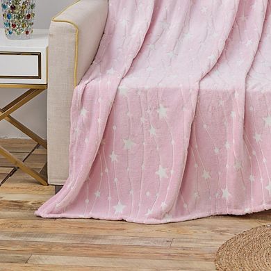 Glow in the Dark Star Light All Season Decorative Throw Blanket
