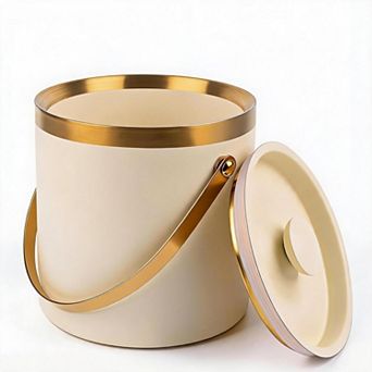 3-litre stainless steel ice bucket with lid, double-walled vacuum insulation