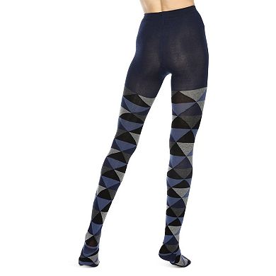 Triangular Cotton Blend Sweater Tights