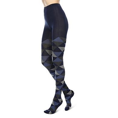Triangular Cotton Blend Sweater Tights