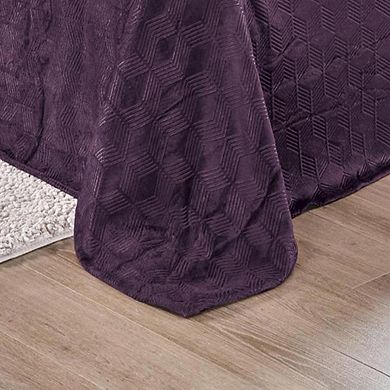Amrani Bedcover Embossed Blanket Soft Premium Microplush