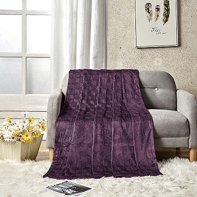 Amrani Bedcover Embossed Blanket Soft Premium Microplush