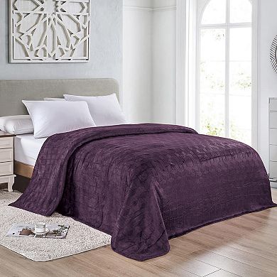 Amrani Bedcover Embossed Blanket Soft Premium Microplush