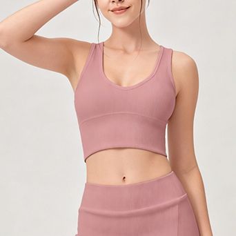 Women's Reversible Ribbed Crop Tank Casual High Stretch Double-Sided Top