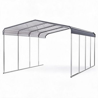 12x20FT Heavy Duty Metal Carport, Reinforced Frame Galvanized Roof All Weather Outdoor Shelter