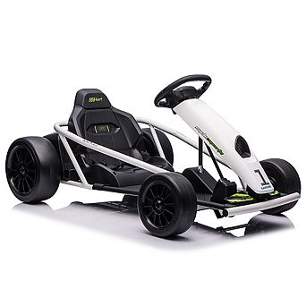 12V Kids Electric Go-Kart, Dual 300W Brushless Motor Drift Racing Car for 8-12 Years Old
