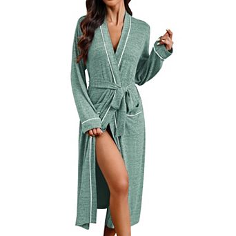 Ekouaer Womens Robe Long Bathrobe Lightweight Soft Kimono Robes Ladies Casual Loungewear