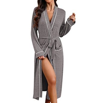 Ekouaer Womens Robe Long Bathrobe Lightweight Soft Kimono Robes Ladies Casual Loungewear