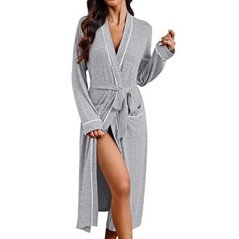 Ekouaer Womens Robe Long Bathrobe Lightweight Soft Kimono Robes Ladies Casual Loungewear