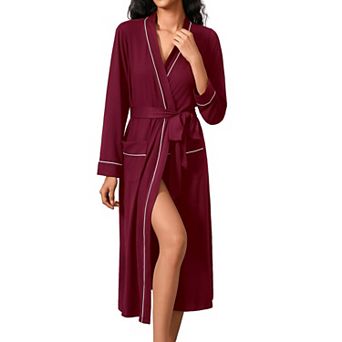 Ekouaer Womens Robe Long Bathrobe Lightweight Soft Kimono Robes Ladies Casual Loungewear