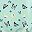 Green Butterfly Blue