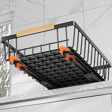 Pull Out Cabinet Organizer, Slide Out Storage Basket, Extendable Under Shelf Storage for Kitchen
