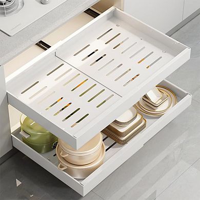 Expandable Heavy Duty Pull-Out Cabinet Organizer, Adjustable Slide-Out Drawer for Kitchen Pantry