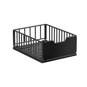 Heavy Duty Pull Out Cabinet Organizer, Sliding Metal Drawer Basket with Rails for Kitchen Pantry