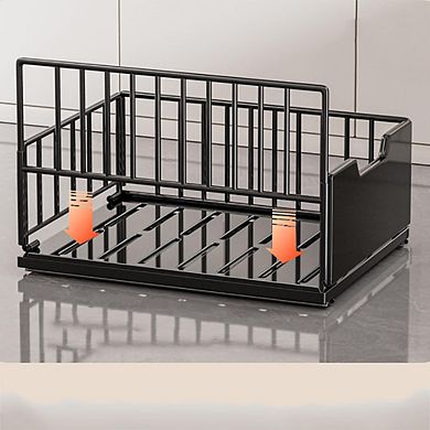 Heavy Duty Pull Out Cabinet Organizer, Sliding Metal Drawer Basket with Rails for Kitchen Pantry