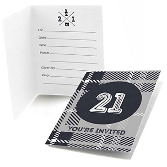 Big Dot Of Happiness Finally 21 - 21st Birthday - Fill In Birthday Party Invitations 8 ct