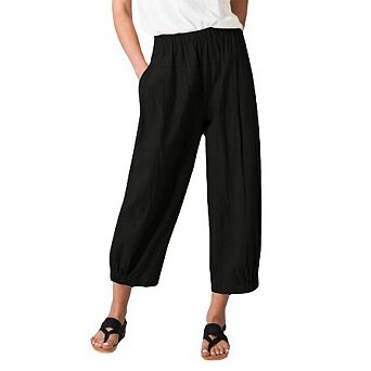 Pants for Women High Waisted Wide Leg Yoga Capris Crop Pants Sweatpants with Pockets