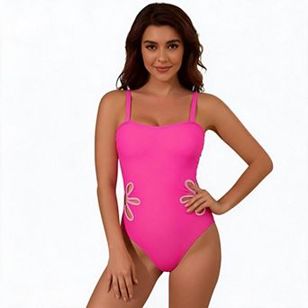 One Piece Bathing Suit for Women Cut Out Swimsuit Tummy Control High Cut Swimwear