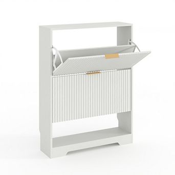 Shoe Storage Cabinet, Shoe Cabinet - Flip Drawer, Shoe Organizer, Shoe Rack with Drawers