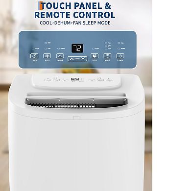 14,000 BTU Portable Air Conditioner, Cools Up to 750 Sq. Ft, Sleep Mode, Remote, Timer