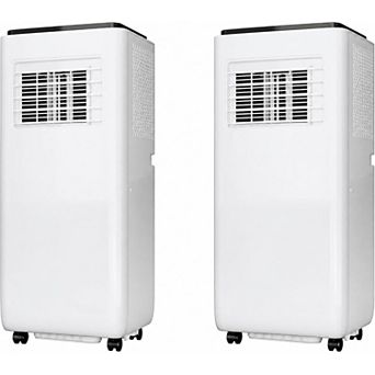 2 Pack 10000 BTU Portable Air Conditioner 3-in-1 Cool Dry Fan AC Unit with Remote Timer for Home