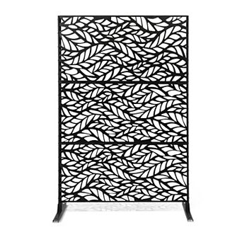 Outdoor Decor Metal Privacy Fence Rustproof Flat Top Screen Partition for Patio Pool Garden & Balcon