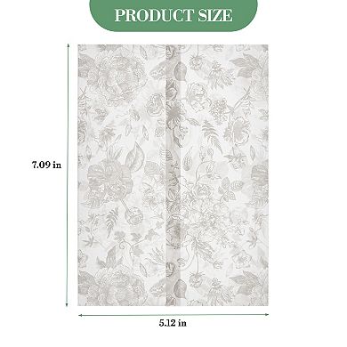 Translucent Vellum Jackets for 5x7 Invitations, Graceful Pre-Folded Floral Design Wraps, 100 Pack