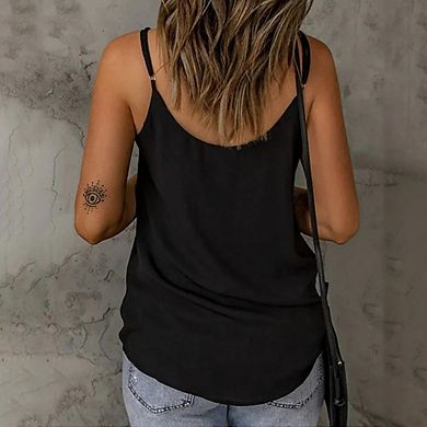 Women's V Neck Mesh Cami Top Dressy Casual Spaghetti Strap Sleeveless Blouse for Work