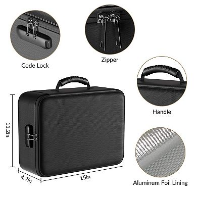 Fireproof & Waterproof Document Storage Box with Lock Secure Hard Organizer for Laptops