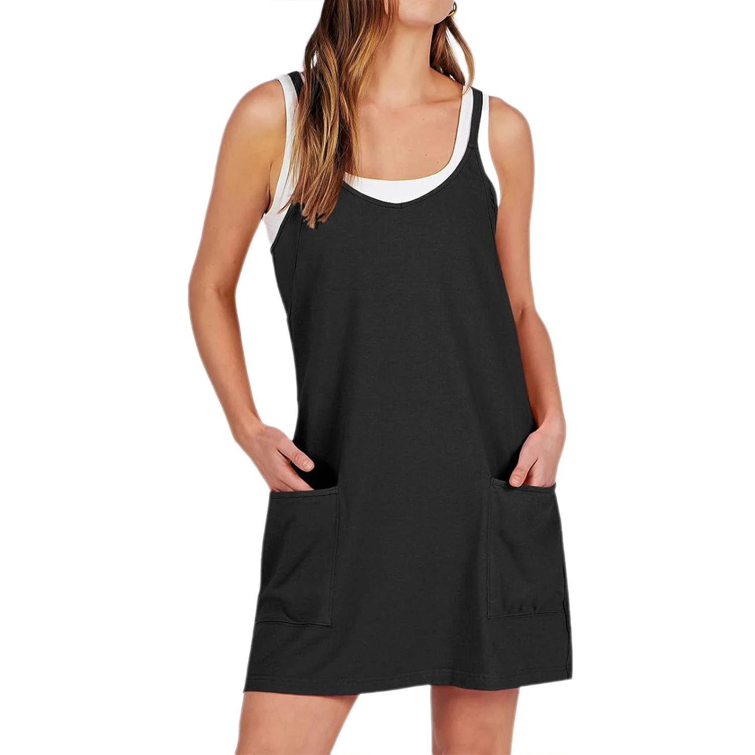 Женские шорты Women Athletic Dress Tennis Workout Active Sports Mini Romper Dress Built In Shorts Travel Vacation