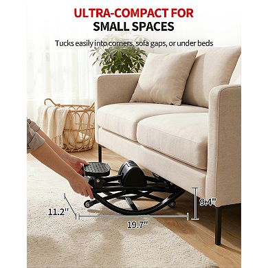 Rocking Stepper for Exercise at Home - Side to Side Mini Stair Stepper with Resistance Bands