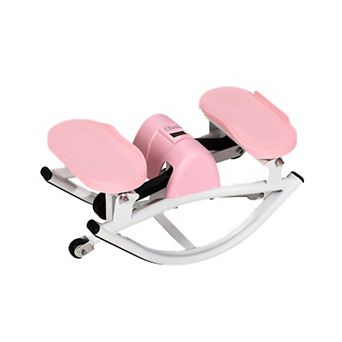 Rocking Stepper for Exercise at Home - Side to Side Mini Stair Stepper with Resistance Bands