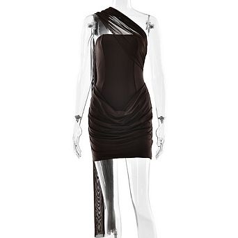 Women's Ribbon Pleated Dress Hot Girl Strapless Women's Bodycon Mini Skirt