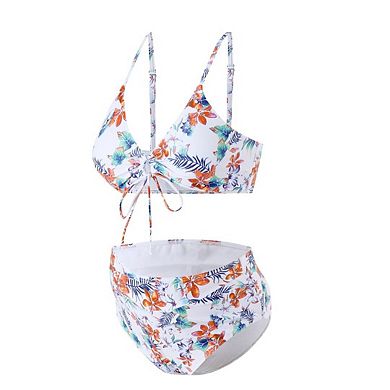Women's Triangle Tie String Bikini Set, Casual Thong Bathing Suit