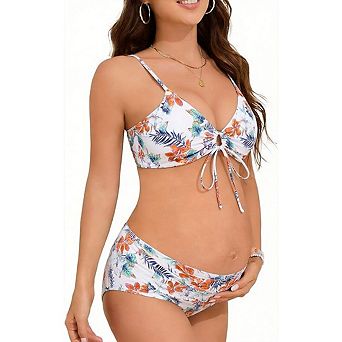 Women's Triangle Tie String Bikini Set, Casual Thong Bathing Suit