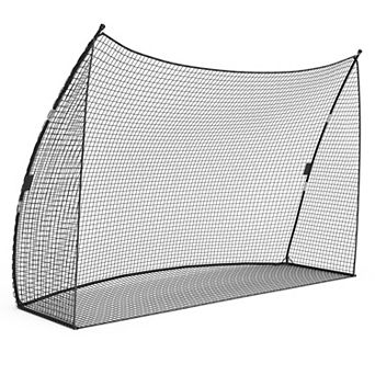 10x7ft Golf Hitting Net, Portable Practice Net with Carry Bag, Steel Frame for Indoor Outdoor