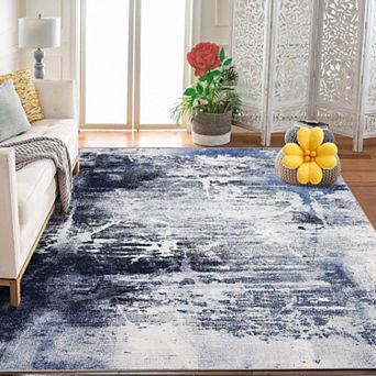 lxt-Boho Floral Area Rug Washable Non Slip Carpet for Bedroom or Living Room Home Decor