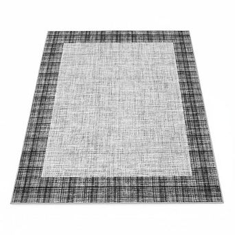 Machine Washable Modern Plaid Area Rug, Low Pile Non-Slip Soft Carpet for Living Room & Bedroom
