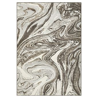 Modern Abstract Washable Area Rug, Non-Slip Stain Resistant Low Pile Carpet for Living Room Bedroom