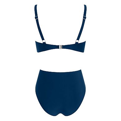 High Waisted Bikini Sets for Women Twist Front Swimsuit Summer Beach Tummy Control Bathing Suit