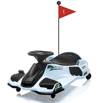 Kids Drift Ride On Car,180W Brushless Electric Go-Kart with LED Light Music,110LBS Load Toy Vehicle