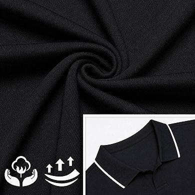 Men's Vintage Casual-Knit Polo Shirt