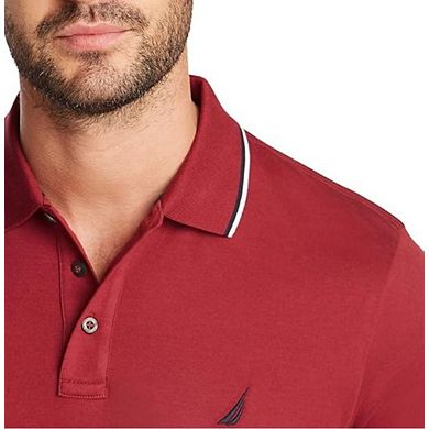 Short-Sleeve Dual-Tipped Collar Polo Shirt