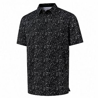 Men's Printed Moisture-Wicking Polo Shirts