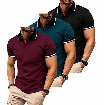 Men's 3-Pack Short Sleeve Polo Shirt