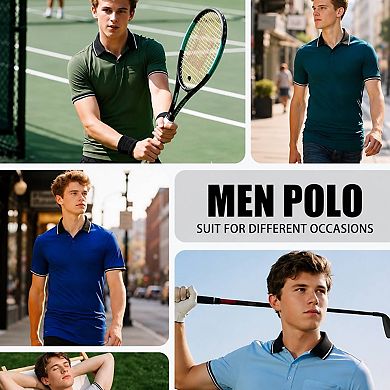 Men's 3-Pack Short Sleeve Polo Shirt